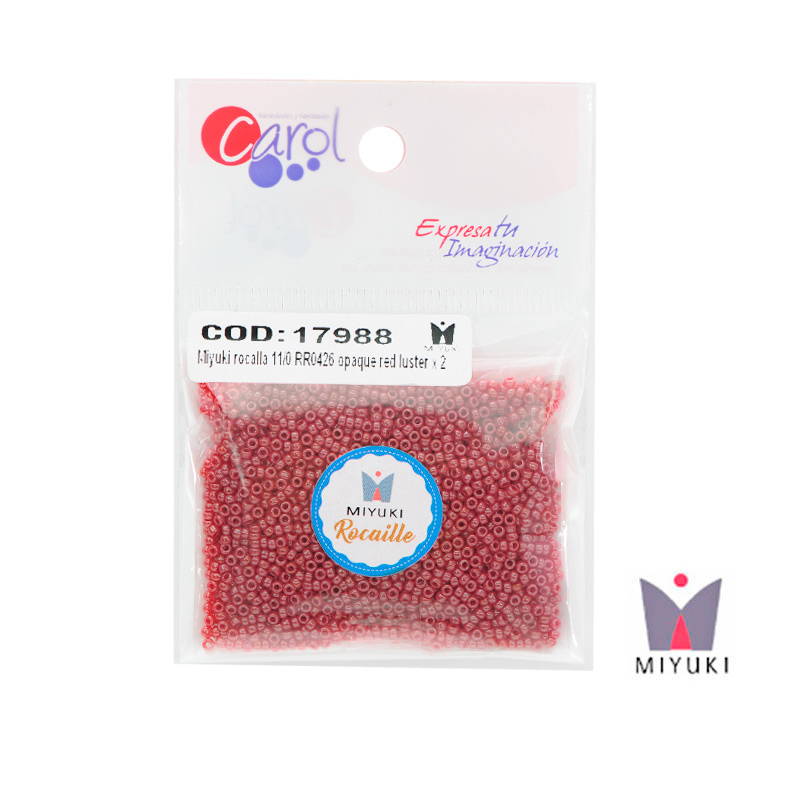 Mostacilla Miyuki rocalla 11/0 RR0426 opaque red luster x 25g