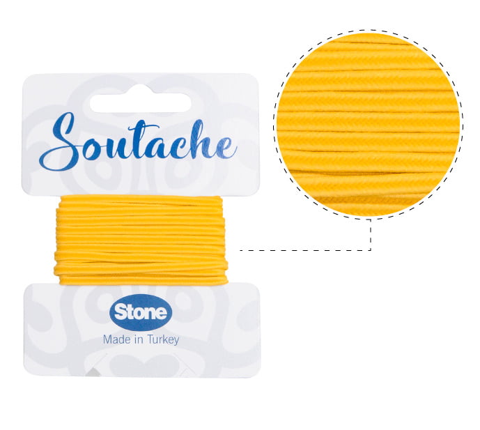 Cordon soutache 3mm cadmium yellow ST1470 x 2.5m