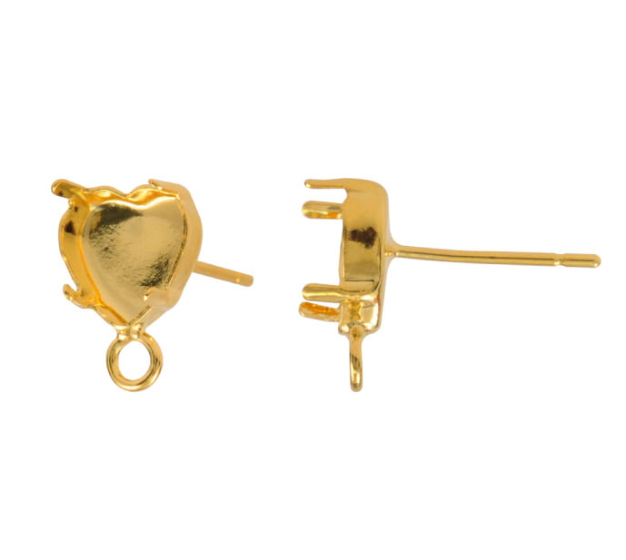 4831CH setting 8x8.8mm/Golfi arete + argolla heart x par