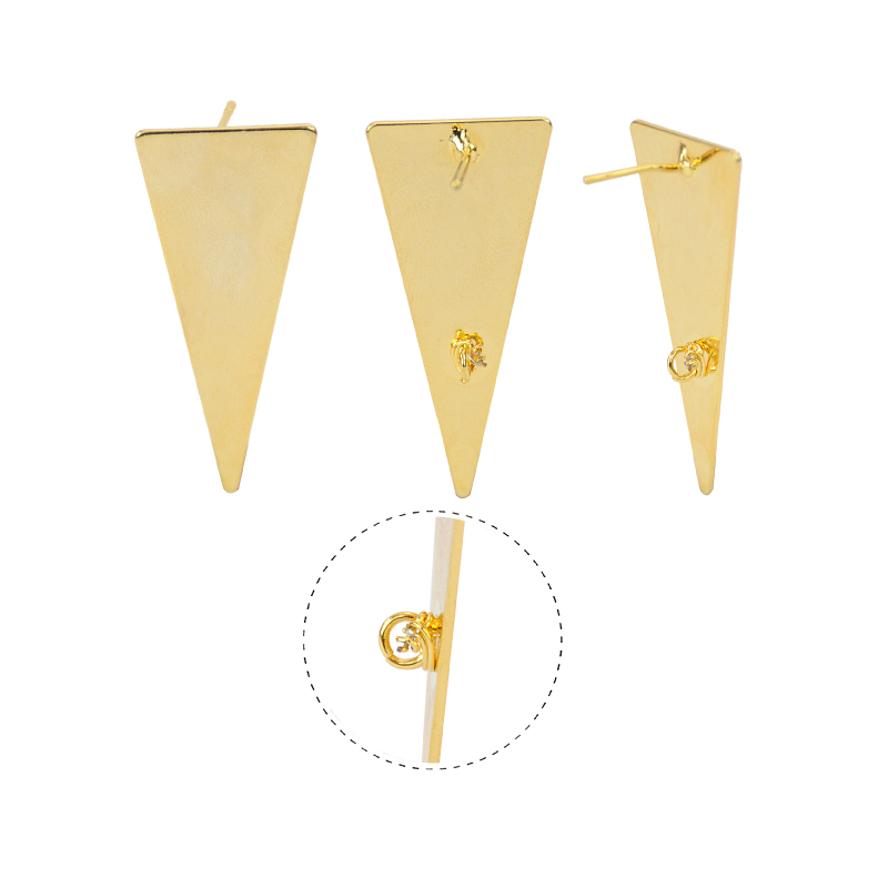 Aretes triangulo PJ001 18x40mm/Golfi x par