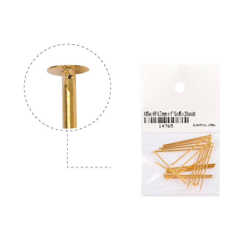 Alfiler head pin 0.7mm x 1'/Golfi x 20unds