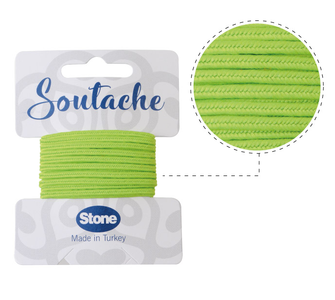 Cordon soutache 3mm lime ST1520 x 2.5m