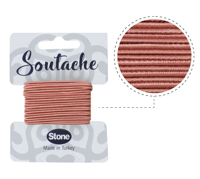 Cordon soutache 3mm blush ST2102 x 2.5m