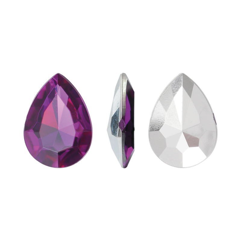 Acrilico K1017 gota con cono 13x18mm purple velvet 5 x und