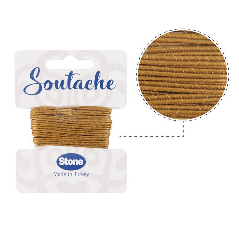 Cordon soutache 3mm antique gold ST1150 x 2.5m