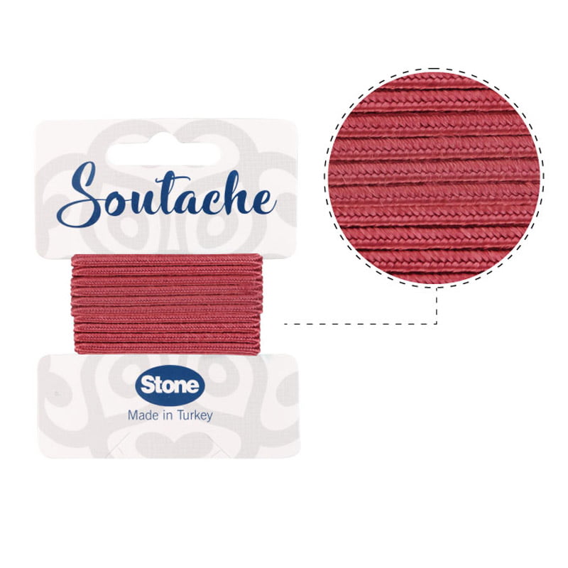 Cordon soutache 3mm rose ST1160 x 2.5m