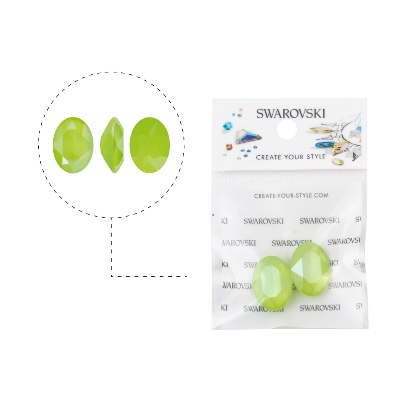 4120 swarovski oval crystal lime 18x13mm x 2unds