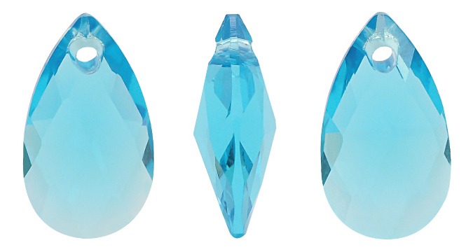 6106CH pera 9x16mm T202 aquamarine x und