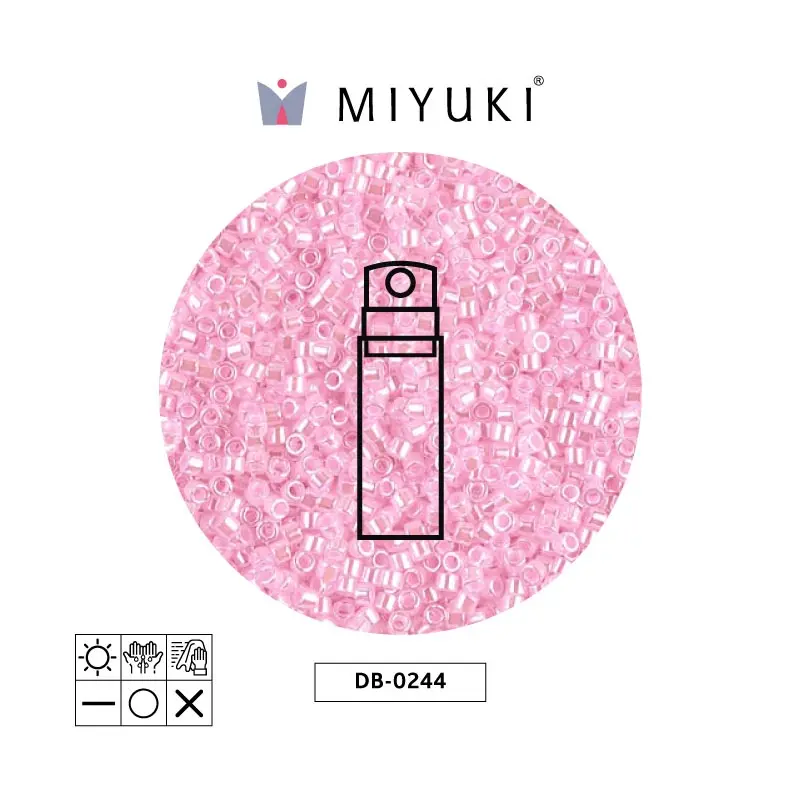 Miyuki delica 11/0 DB0244 lined light pink x 10g