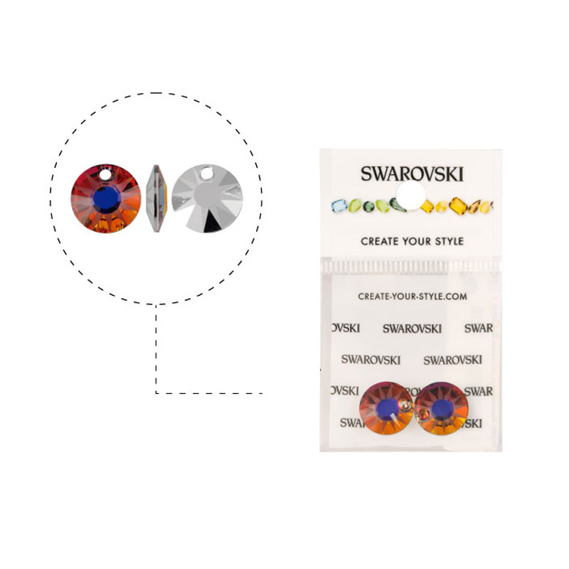 6724/G swarovski sun crystal volcano P 12mm x 2unds