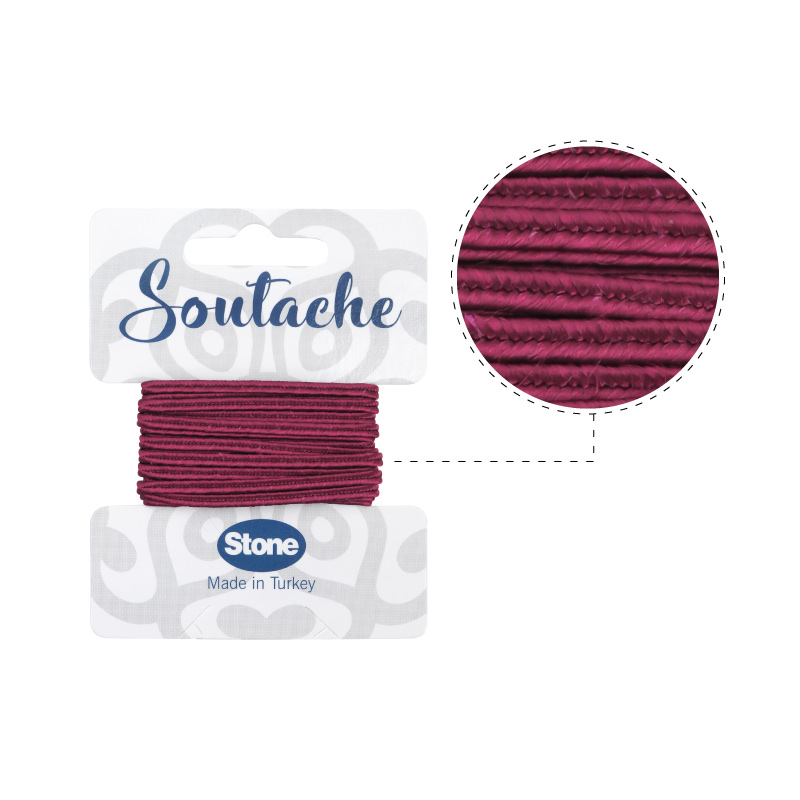 Cordon soutache 3mm merlot ST1170 x 2.2m aprox