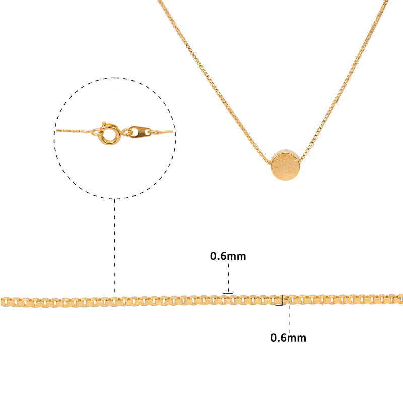 Cadena dije circulo 5x2.5mm/0.6A/0.6mm/42cm/Golfi x und