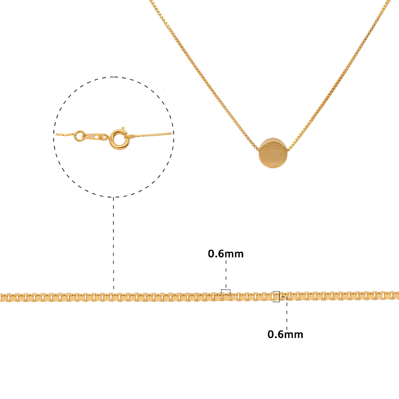 Cadena dije circulo 6x2.5mm/0.6A/0.6mm/42cm/Golfi x und