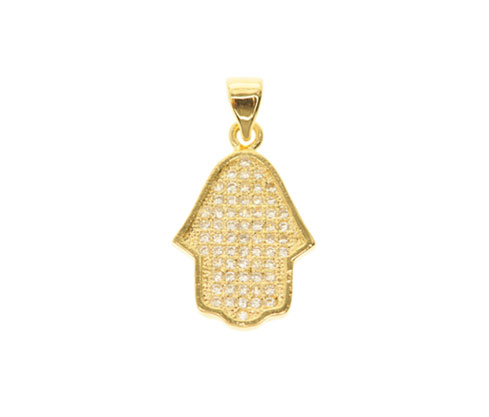 Herraje golfi+zircon CGZWX16 hamsa 14x25mm x und