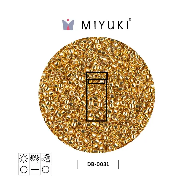 Miyuki delica 11/0 DB0031 bright gold 24kt plated x 3gr