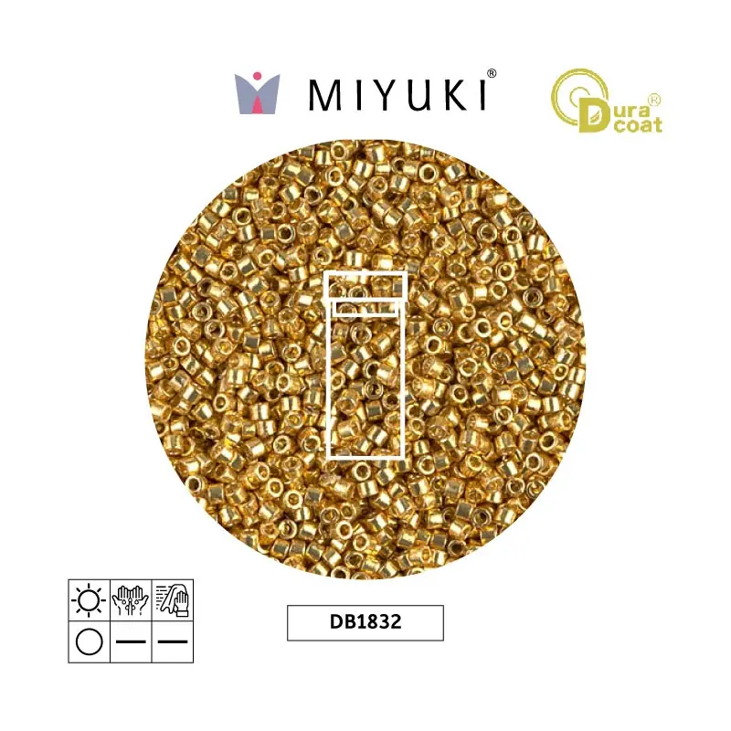 Miyuki delica 11/0 DB1832 galvanized gold x 3g