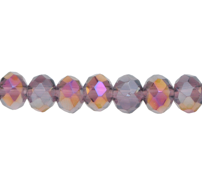 Murano rondela facetada 6mm violet 20AB x aprox 95unds