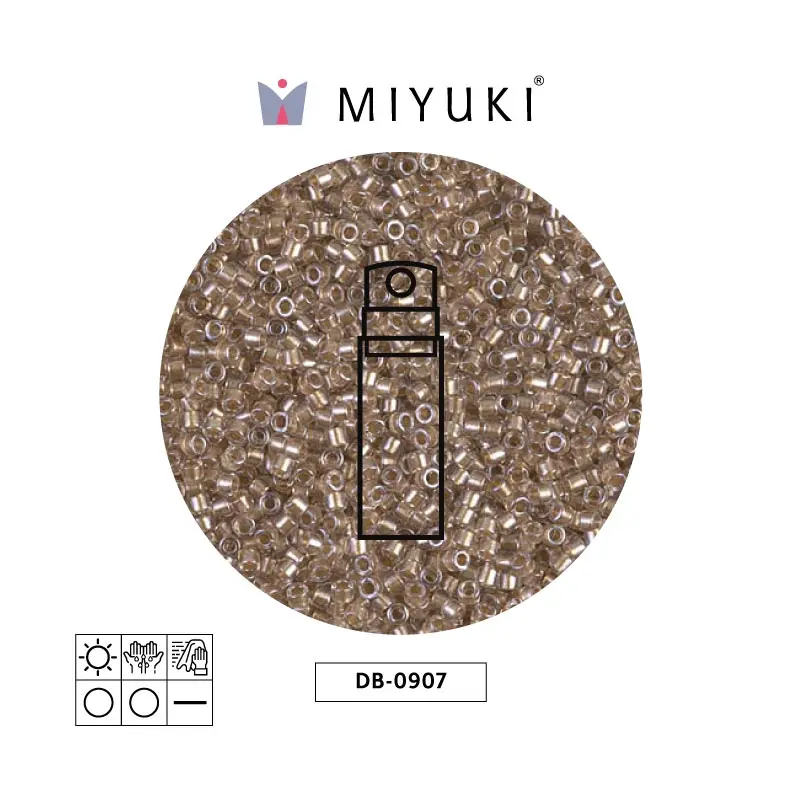 Miyuki delica 11/0 DB0907 sparkling beige lined crystal x 10g