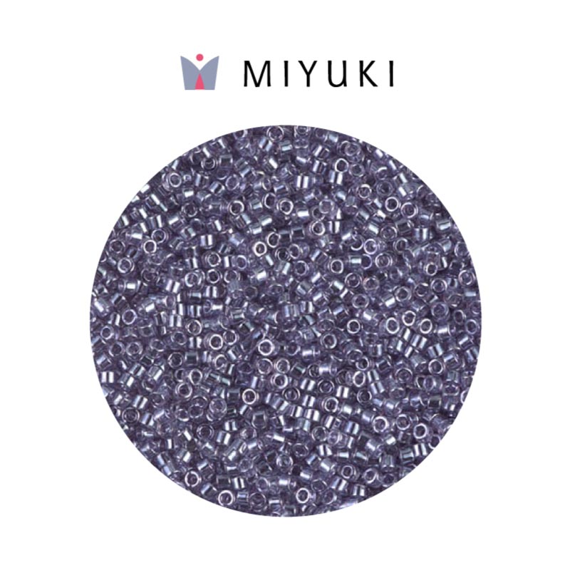 Miyuki delica 11/0 DB1225 transparent light amethyst luster x 10g