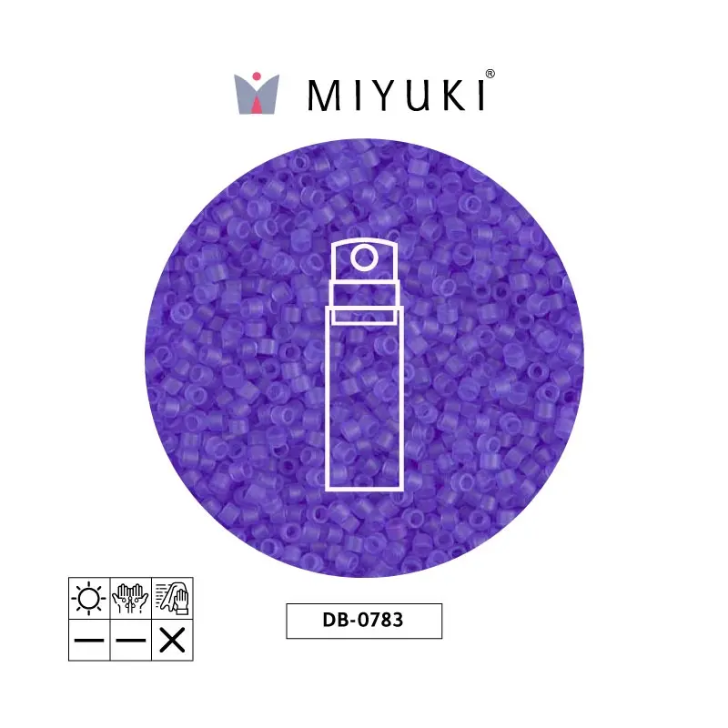 Miyuki delica 11/0 DB0783 frosted transparent purple x 10g