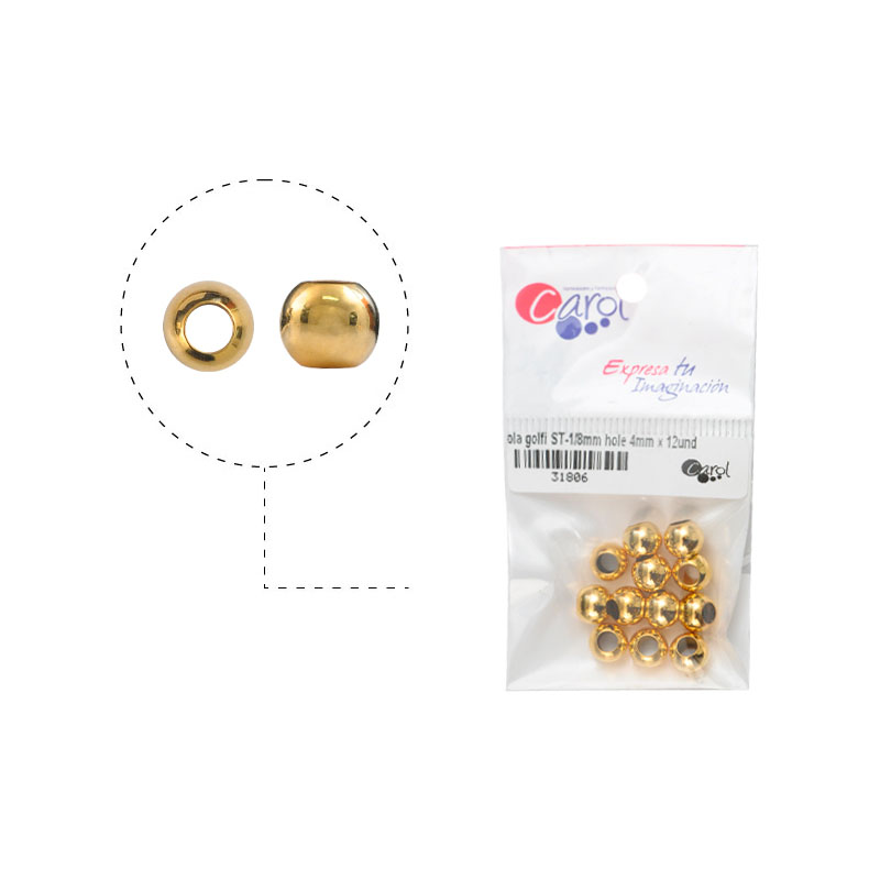 Bola golfi ST-1/8mm hole 4mm x 12und