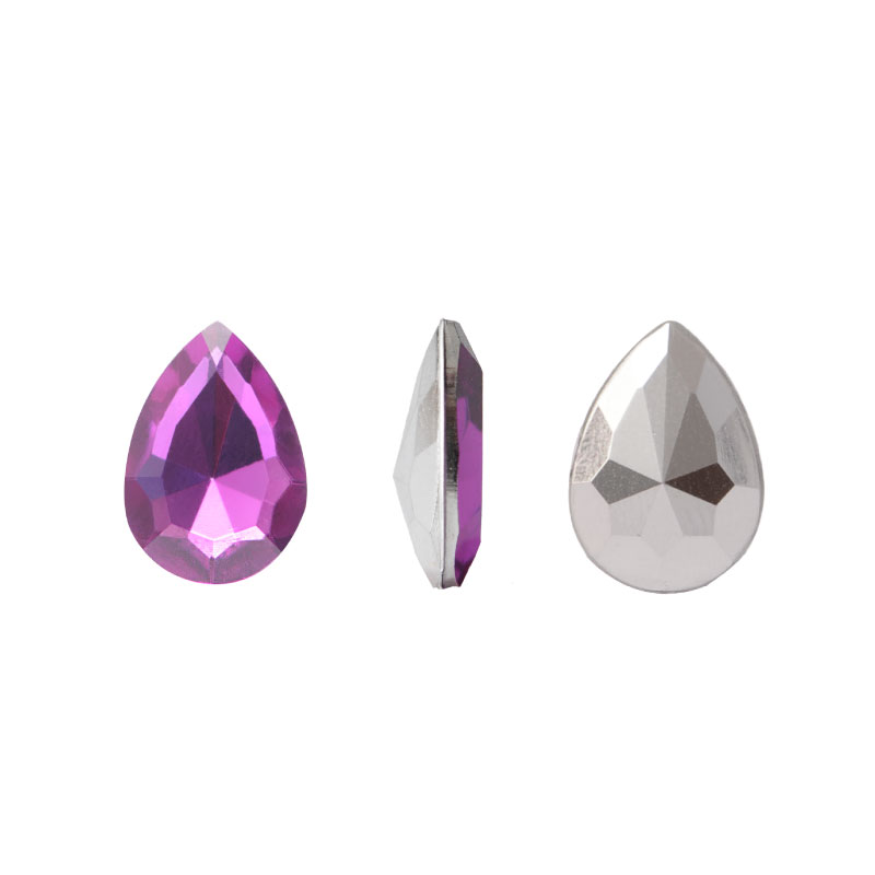 Acrilico K1017 gota con cono 10x14mm amethyst 5 x und