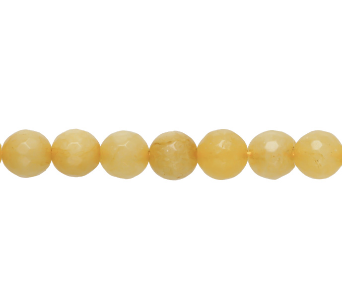 Sarta redonda facetada 6mm yellow agate x 62 unds