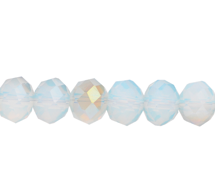 Murano rondela facetada 8mm opal storm 357 x 72und