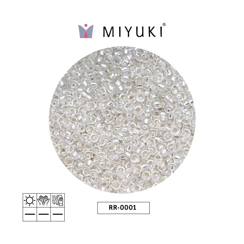 Mostacilla Miyuki rocalla 8/0 RR0001 silver lined crystal x 250g