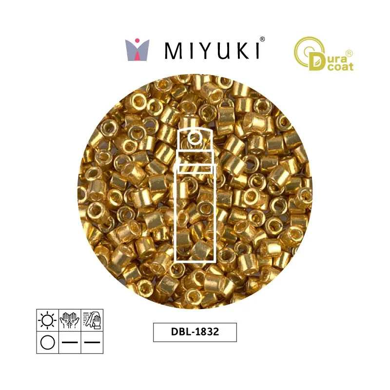 Miyuki delica 8/0 DBL1832 galvanized gold x 10g