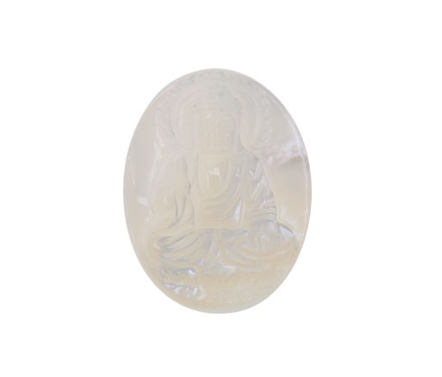 Medalla buddah Madre perla 22x30mm x und