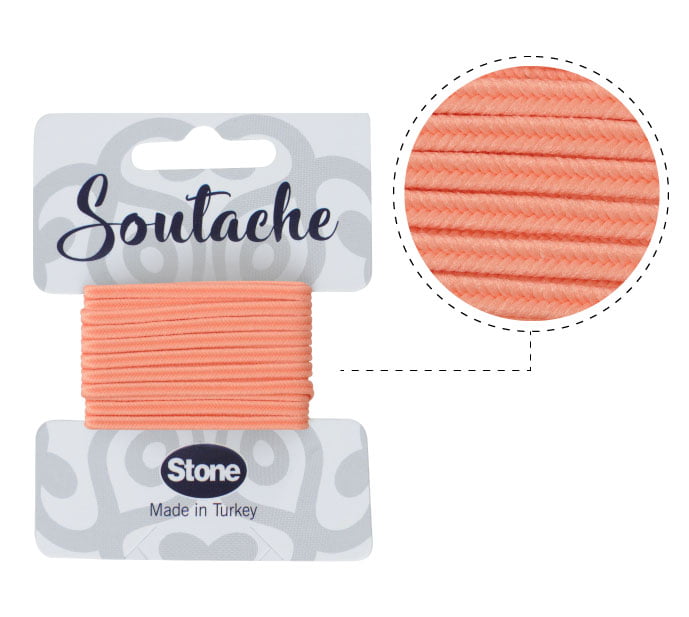 Cordon soutache 3mm peach ST1380 x 2.5m