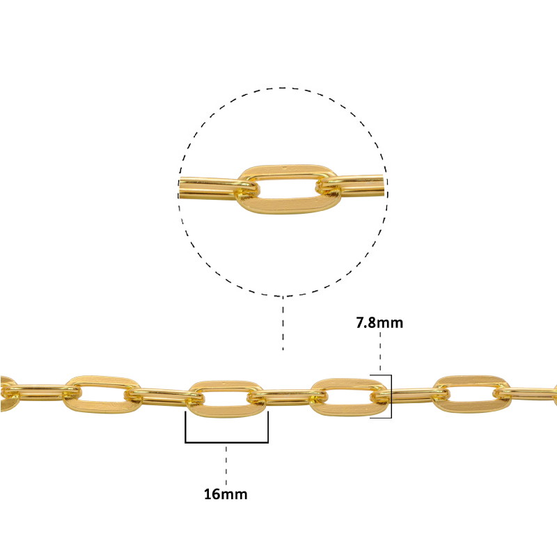 Cadena aluminio K1410 16x7.8mm K-29 x m