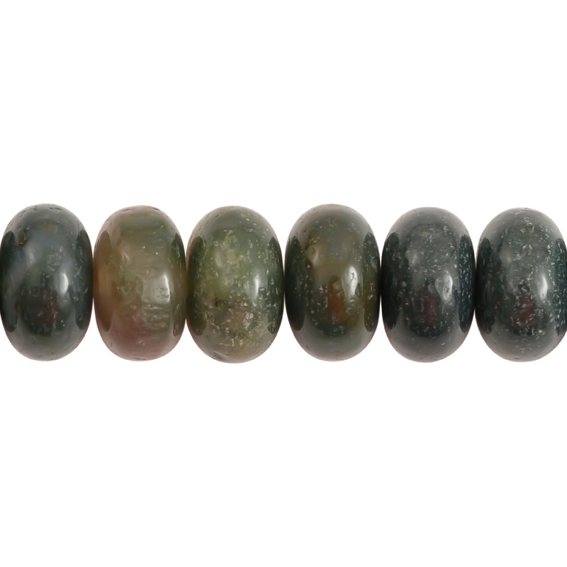 Sarta redondel 10mm indian agate x 62 unds