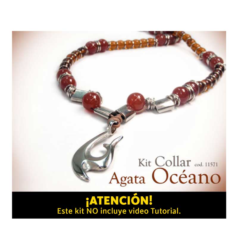 Kit collar agata oceano x und