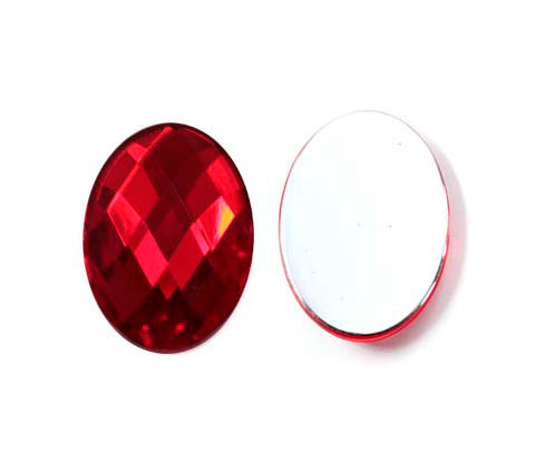 Acrilico K1029 oval plano 13x18mm fuchsia 31 x und