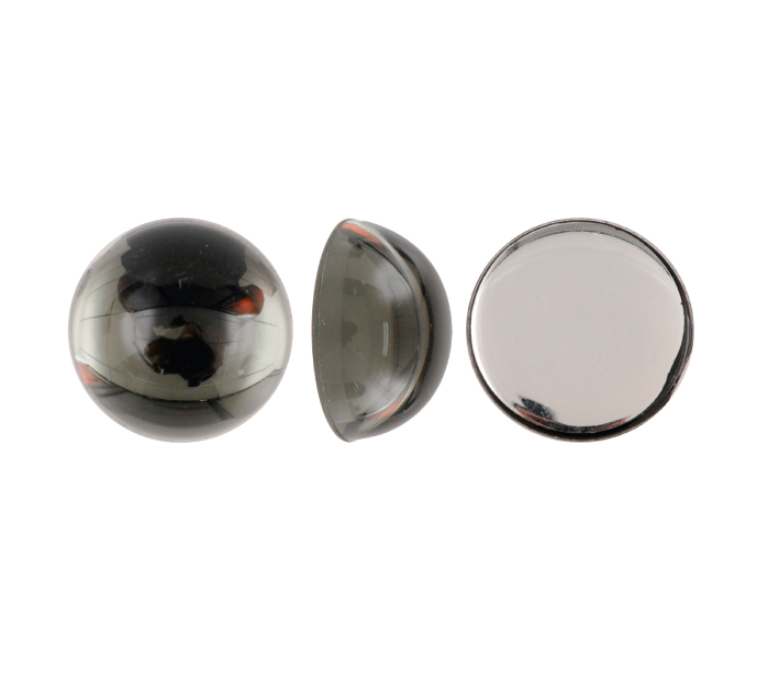 Acrilico K1008 redondo cabuchon 16mm smoky quartz 27 x und