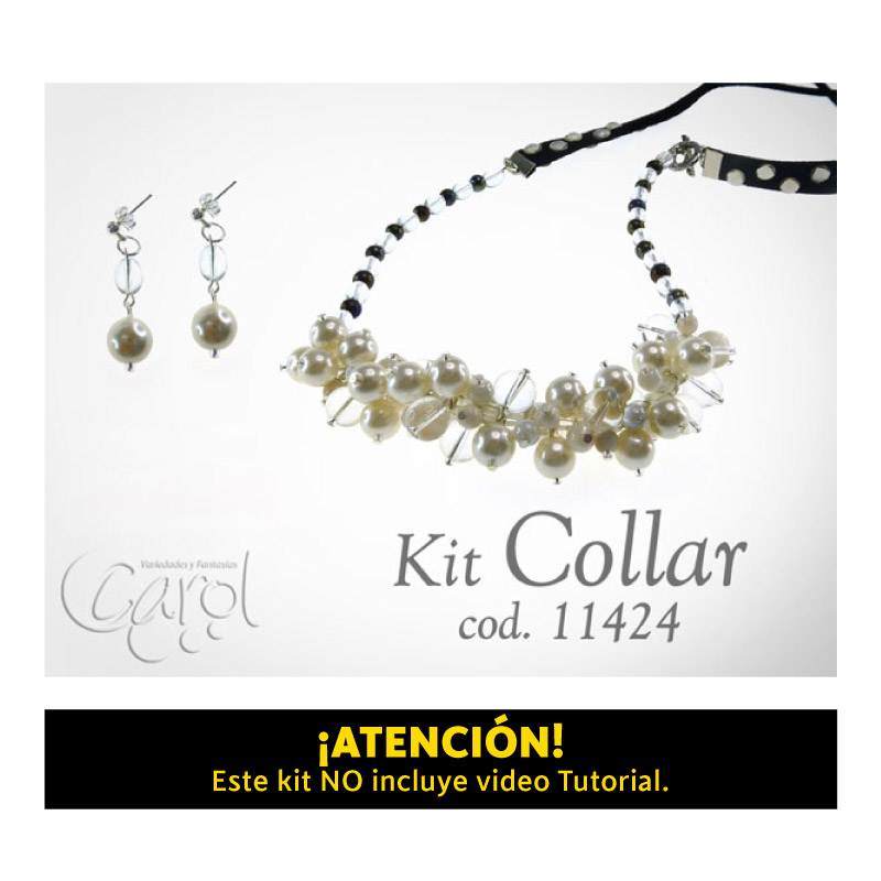 Kit collar CP engaste perla