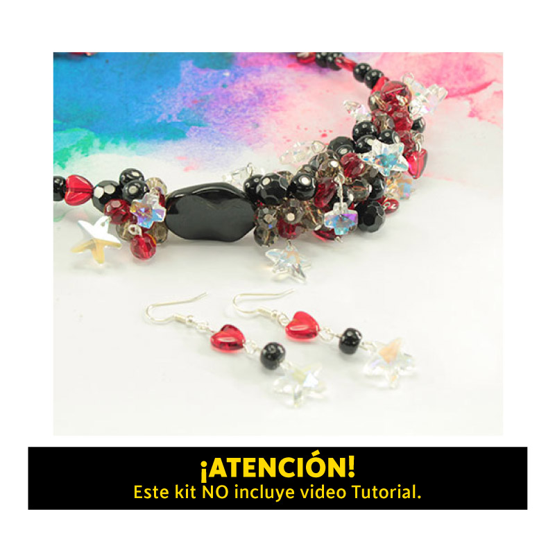 Kit collar dijes murano x und