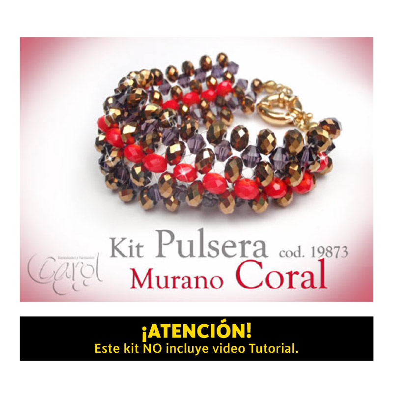 Kit pulsera murano coral x und