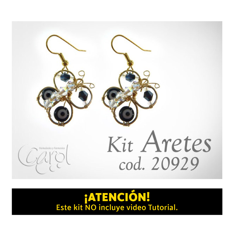 Kit aretes mariposa en golfi x und