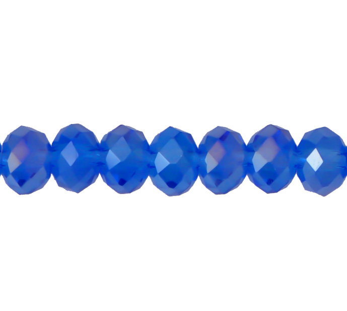 Murano rondela facetada 6mm sapphire 3AB x 150unds