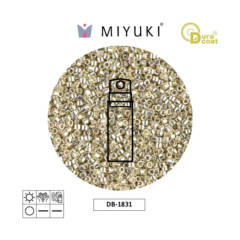 Miyuki delica 11/0 DB1831 silver galvanizado x 10g