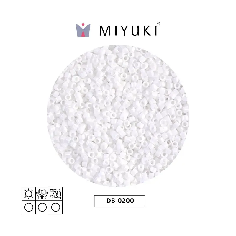 Miyuki delica 11/0 DB0200 opaque chalk white x 50g