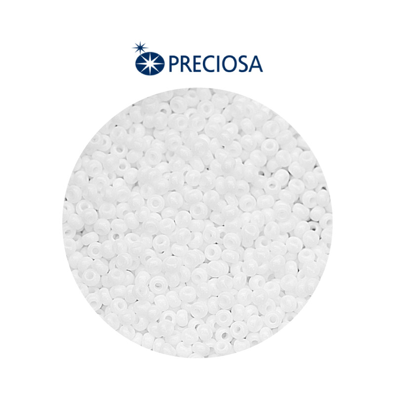 Mostacilla checa preciosa 8/0 3mm 03050 blanco x 500g