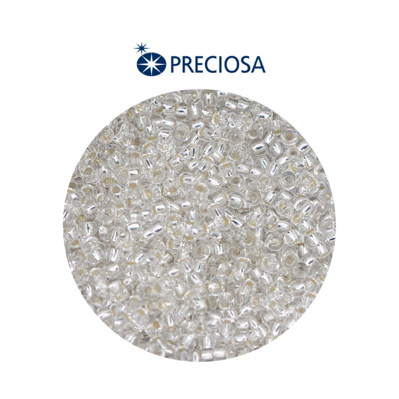 Mostacilla checa preciosa 2mm 78102 plateada x 500g