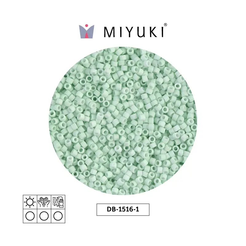 Miyuki delica 11/0 DB1516-1 matte opaque light mint x 50g