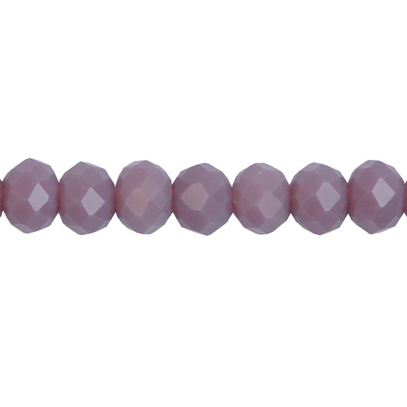 Murano rondela facetada 6mm morado mate x 96unds