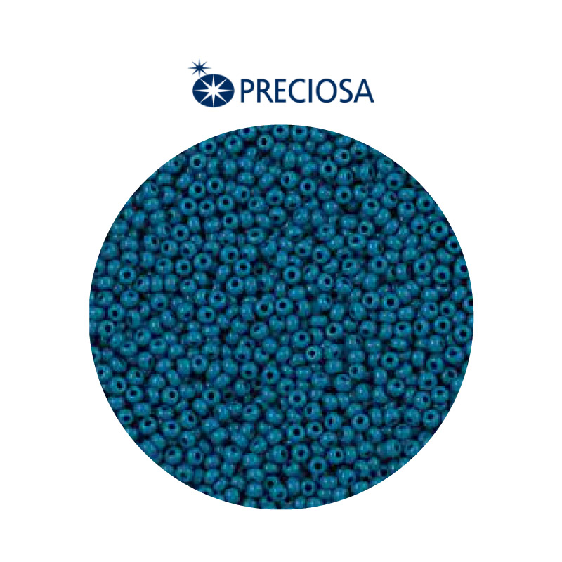 Mostacilla checa preciosa 2mm 33220 azul petroleo x 500g