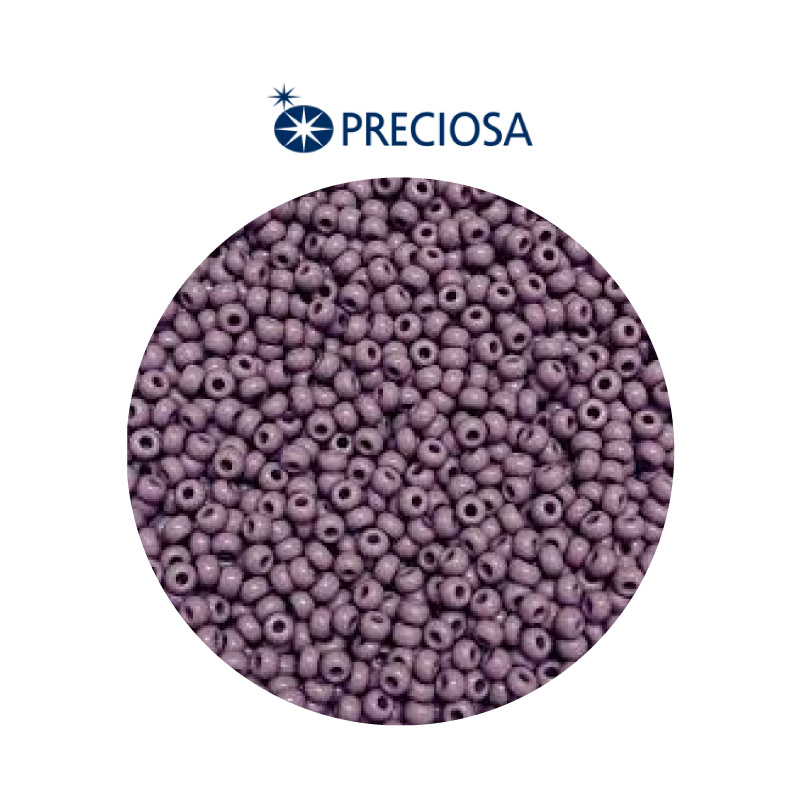 Mostacilla checa preciosa 2mm 23020 morado mate claro x 500g